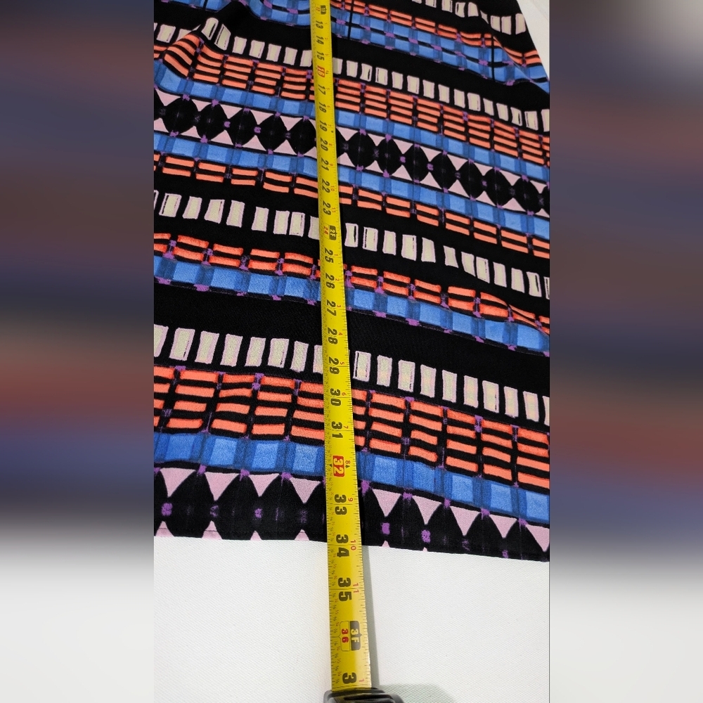 Halogen Sleeveless Dress Tank Swing A-Line Knee-Length Size M Petite Colorful - Picture 7 of 10